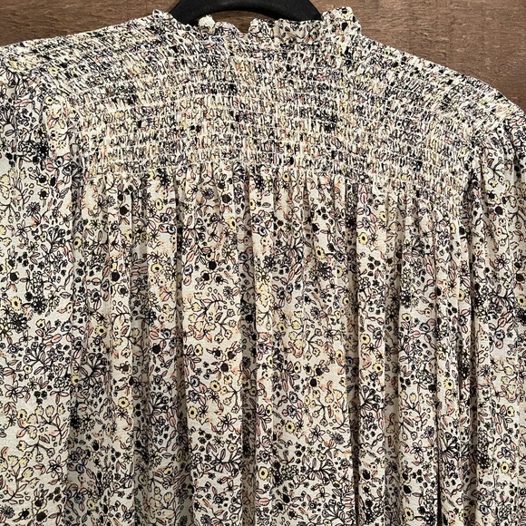 Free People Cream and Black Floral Blouse - Picture 6 of 12